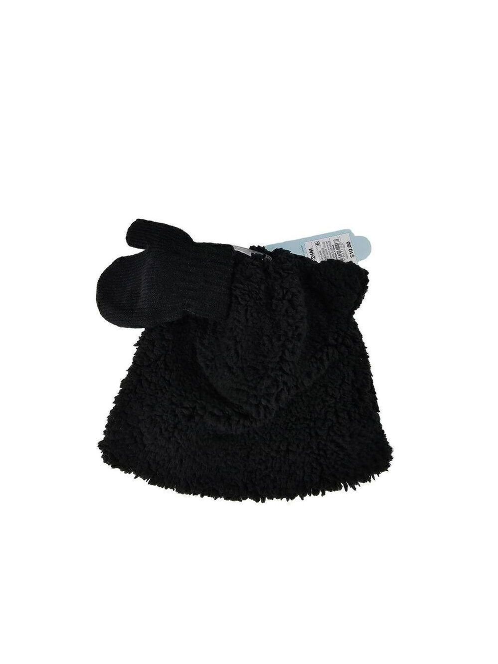 Cat & Jack Black Cat Beanie with mittens 12-24 Months - Picture 2 of 2